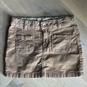 Zara Beige Mini Skirt with Pocket Detail
